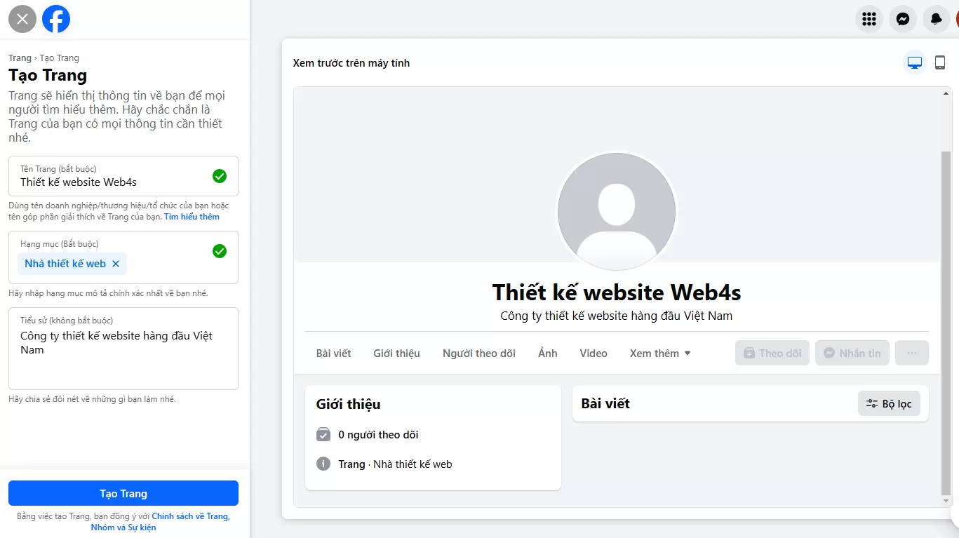 Cách tạo Fanpage Bán Hàng Trên Facebook